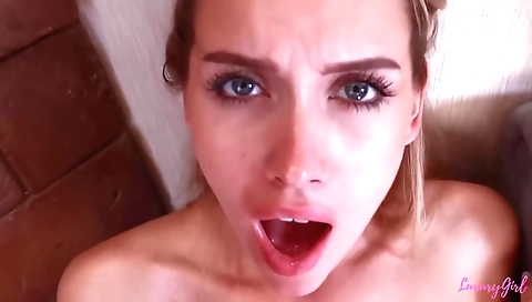 Horny slut takes off her black guy