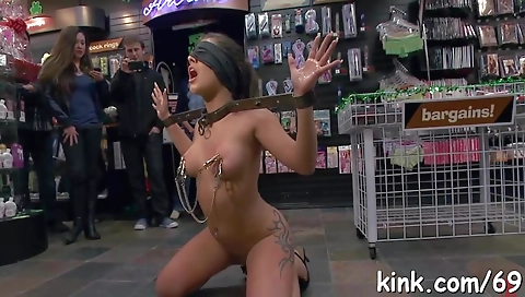 Sexy blonde gets her tight pussy fucked