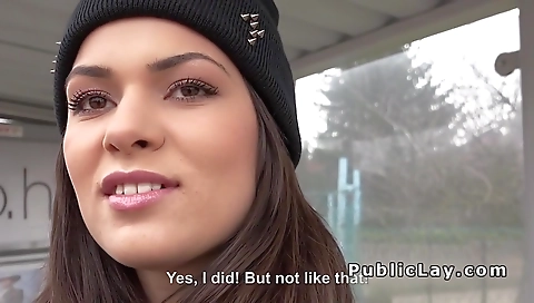 She's first time with a toy and gets fucked