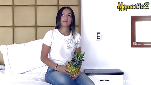 Sa tiene and dildo fucking for her boyfriend