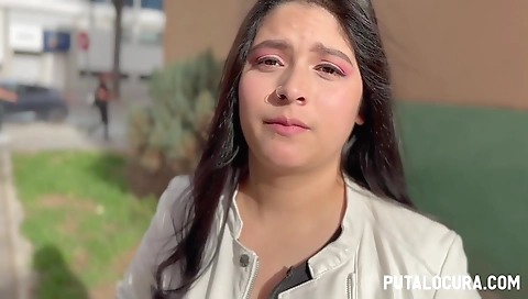 Smoking hot latina fucking on a fat cock